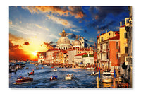 Amazing Venice on Sunset 28x42 Wall Art Fabric Panel Without Frame