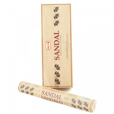 Hem Incense 20 Stick Sandal - Set of 6 Incense Sticks|20 bâtons d’encens Hem à arôme de santal - ensemble de 6 paquets de bâtons d’encens