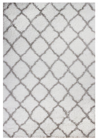 Ker White Lattice 7x10 Area Rug