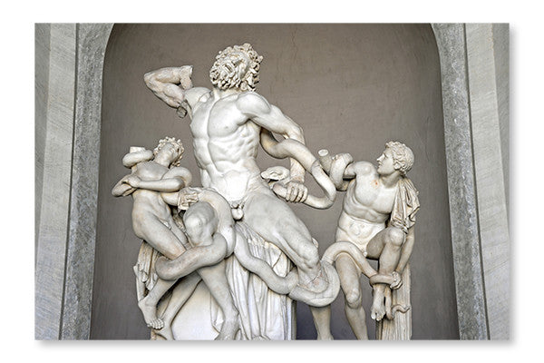Laocoon And His Sons Statue In Vatican Museum 24x36 Wall Art Frame And Fabric Panel