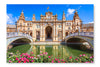 Seville, Spain At Spanish Square 24x36 Wall Art Frame And Fabric Panel