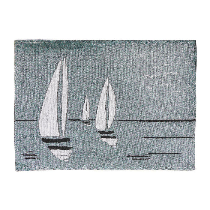 Tapestry Placemat Sailboat 13 x 18 - Set of 12