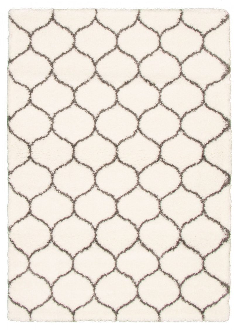 Alaura Trellis Ivory Shag - 6'7" x 9'9"