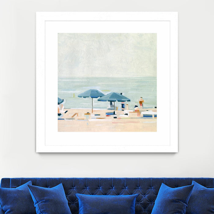 \"If It's The Beaches I\" Matted and Framed White 30x30 Wall Art