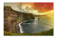 Cliffs of Moher At Sunset 24x36 Wall Art Fabric Panel Without Frame