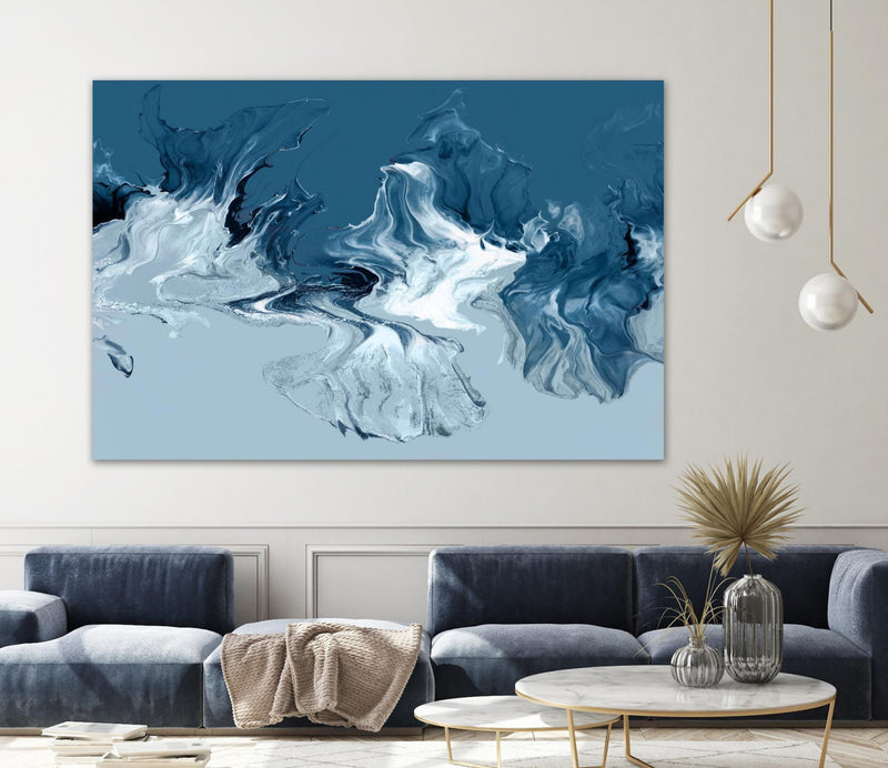 \"Azure Marble I\" Giant Art 72x48 Wall Art