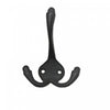 Classic Triple Iron Wall Hook Gun Metal - Set of 4 Hooks