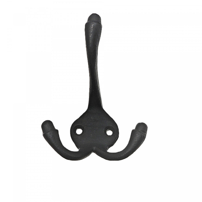 Classic Triple Iron Wall Hook Gun Metal - Set of 4 Hooks