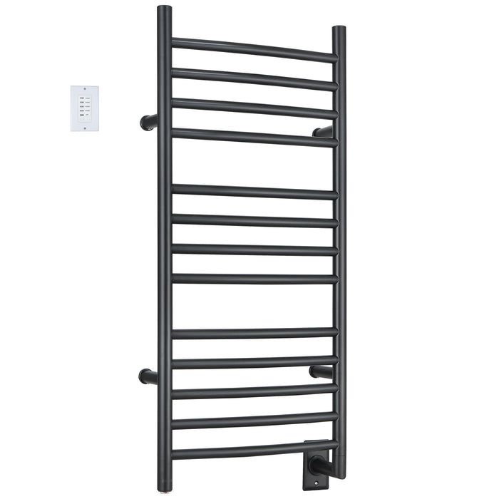 Ancona Svelte Rounded 13-Bar Hardwired Towel Warmer with Wall Countdown Timer - AN-5424-TWCD01