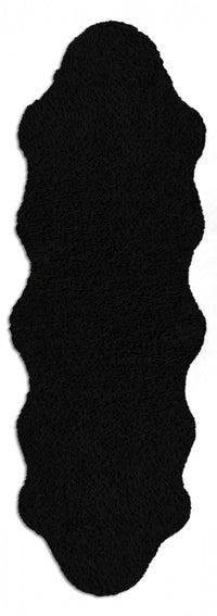 Farley Plush Black Area Rug - 2' x 6'