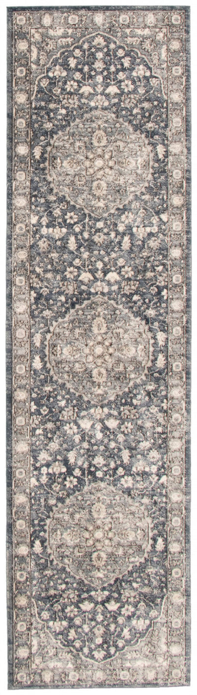 Octavian Tabriz Grey Area Rug - 2'7" x 8'2"