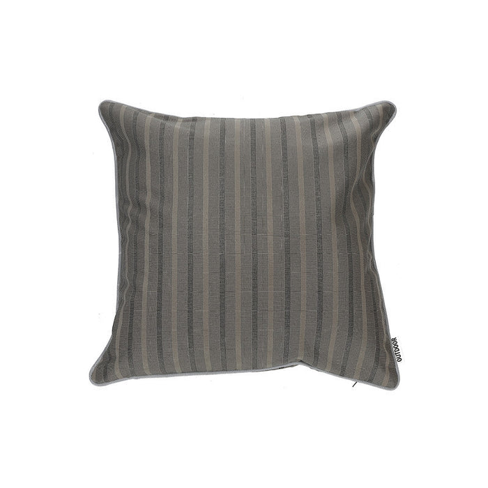 Striped Outdoor Waterproof Cushion Taupe - Set of 2