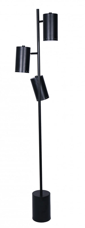Floor Lamp 3-Light Matte Black Lighting|Lampe à pied à 3 ampoules, noir mat|D50BUILO