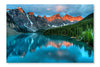 Moraine Lake Sunrise Colourful Landscape 16x24 Wall Art Fabric Panel Without Frame