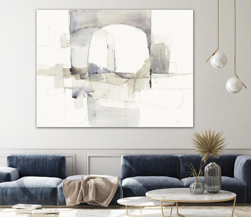 \"Improvisation I Gray\" Giant Art 72x54 Wall Art
