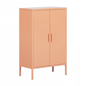 Crea Metal 2-Door Accent Cabinet - Orange