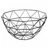 Round Geometric Metal Fruit Basket Black