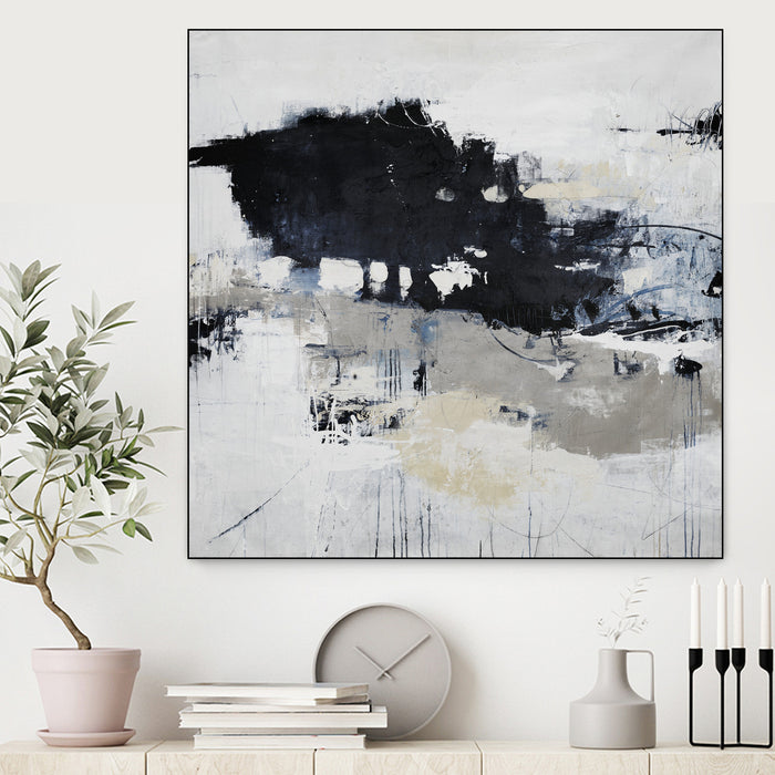 \"Big Bonanza\" Canvas Framed Black 20x20 Wall Art