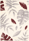 Palta Cream-Bordeaux Area Rug - 5'3
