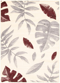 Palta Cream-Bordeaux Area Rug - 5'3