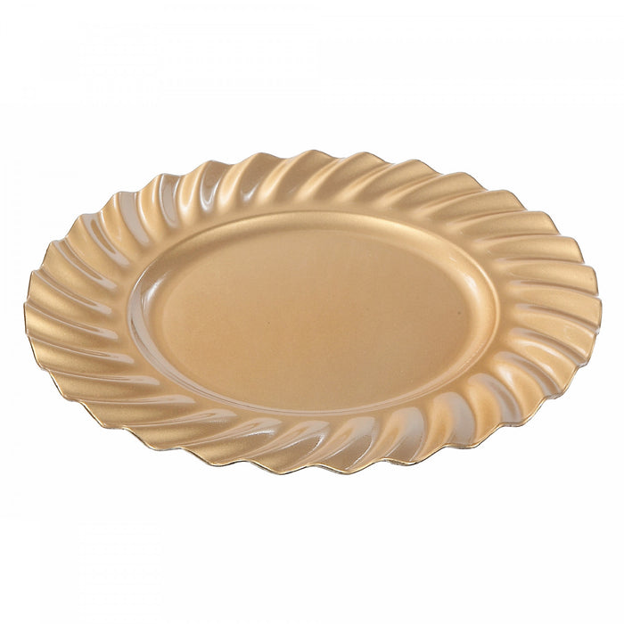 Charger Plate Wavy Gold 13\" - Set of 6 Dinnerware