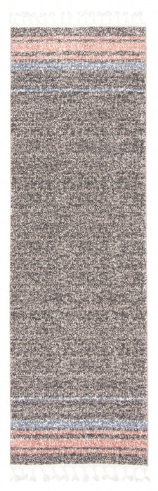 Vera Earth Taupe/Ivory Area Rug - 2'7\" x 8'4\"