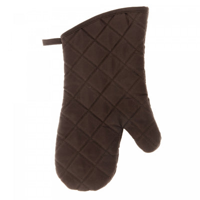 Quilted Oven Mitt Chocolate 7.5" x 13" - Set of 4|Mitaine de four piquée chocolat de 7,5 po x 13 po - ensemble de 4