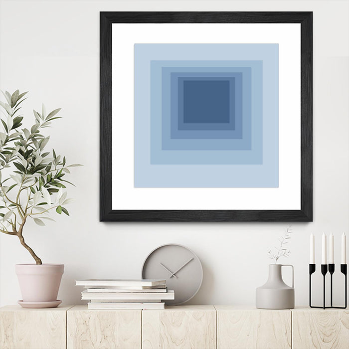 \"After Josef J\" Matted and Framed Black 30x30 Wall Art