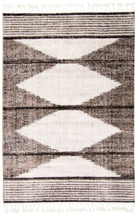 Vera Losange Ivory/Black Area Rug - 7'10