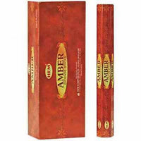 Hem Incense 20 Stick Amber - Set of 6 Incense Sticks