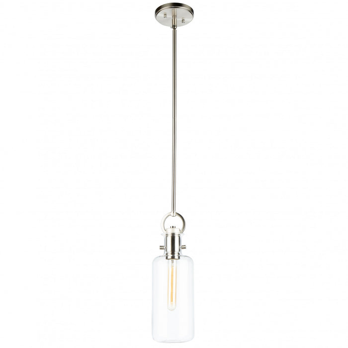 Single Large Glass Clear Pendant