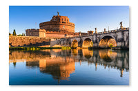 Castel Sant Angelo, Rome, Italy 28x42 Wall Art Fabric Panel Without Frame