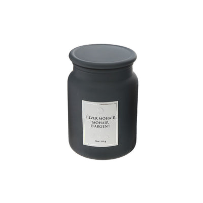 19 Oz Luxe Scented Candle with Glass Lid Silver Mohair - Set of 2|Bougie parfumée de luxe de 19 oz à arôme de mohair argent avec couvercle en verre - ensemble de 2