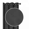 Faux Suede Panel With 8 Grommets Grey - Set of 2 Drapes and Blinds