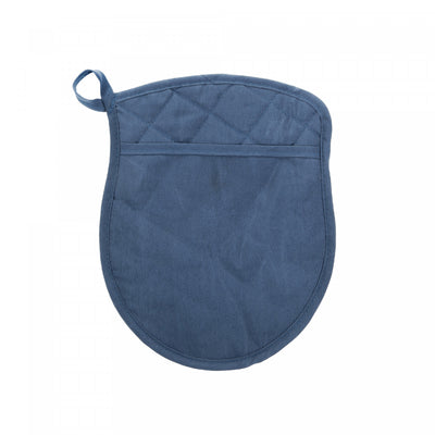Quilted Potholder with Pocket Blue - Set of 4|Poignée piquée bleue avec pochette - ensemble de 4
