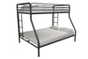 Dorel Home Atwater Living Cassia Twin Over Full Metal Bunk Bed - Black
