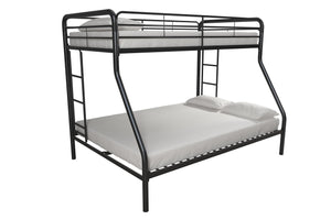 Dorel Home Atwater Living Cassia Twin Over Full Metal Bunk Bed - Black