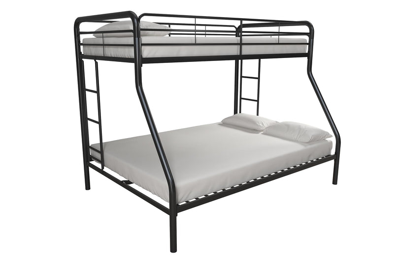 Dorel Home Atwater Living Cassia Twin Over Full Metal Bunk Bed - Black