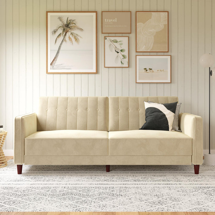Dorel Home Atwater Living Lenna Tufted Velvet Futon - Tan