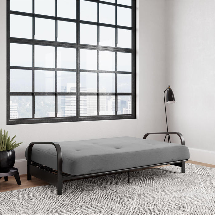 DHP Metal Arm Futon Frame with 6\" Mattress