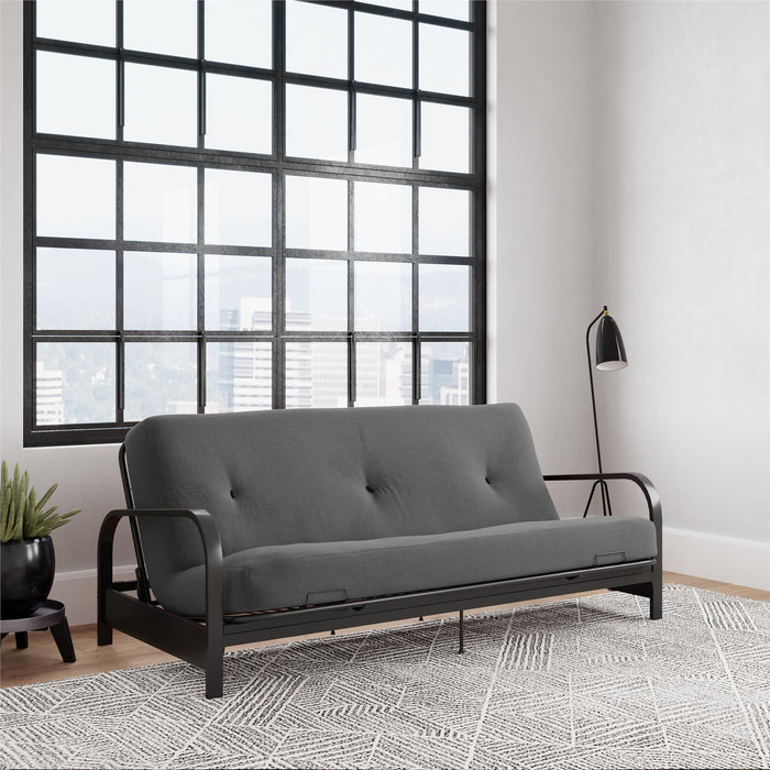 DHP Metal Arm Futon Frame with 6\" Mattress