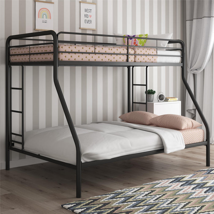 Dorel Home Atwater Living Cassia Twin Over Full Metal Bunk Bed - Black
