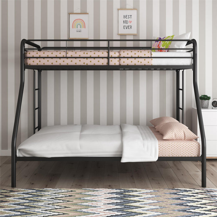 Dorel Home Atwater Living Cassia Twin Over Full Metal Bunk Bed - Black