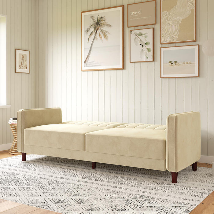 Dorel Home Atwater Living Lenna Tufted Velvet Futon - Tan