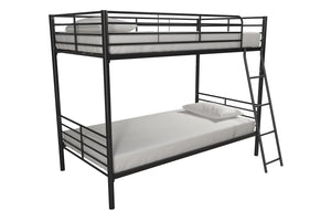 DHP Twin Over Twin Convertible Bunk Bed - Black