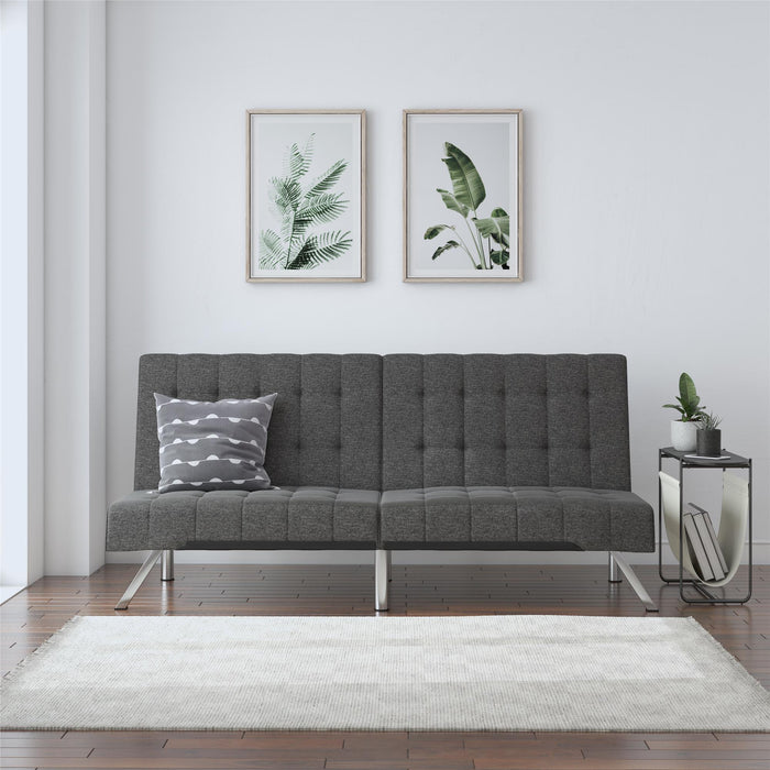 Dorel Home Atwater Living Elvia Linen Futon - Grey