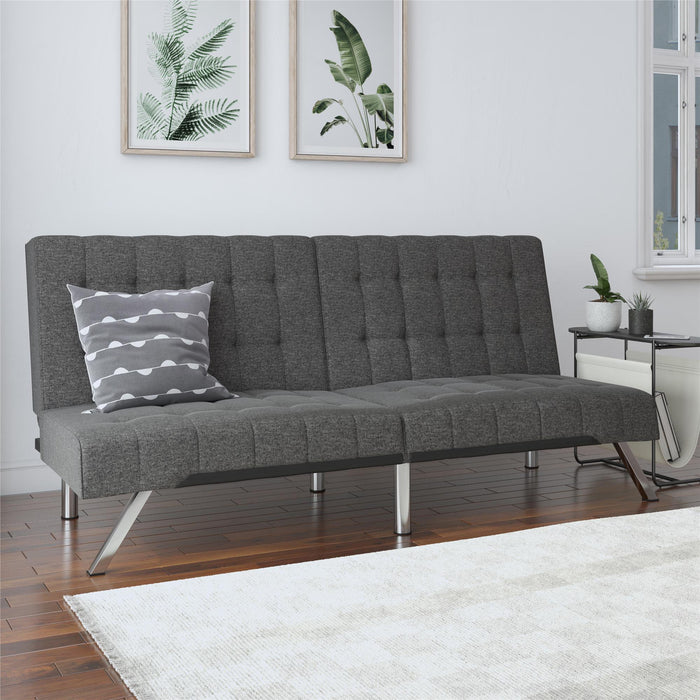 Dorel Home Atwater Living Elvia Linen Futon - Grey