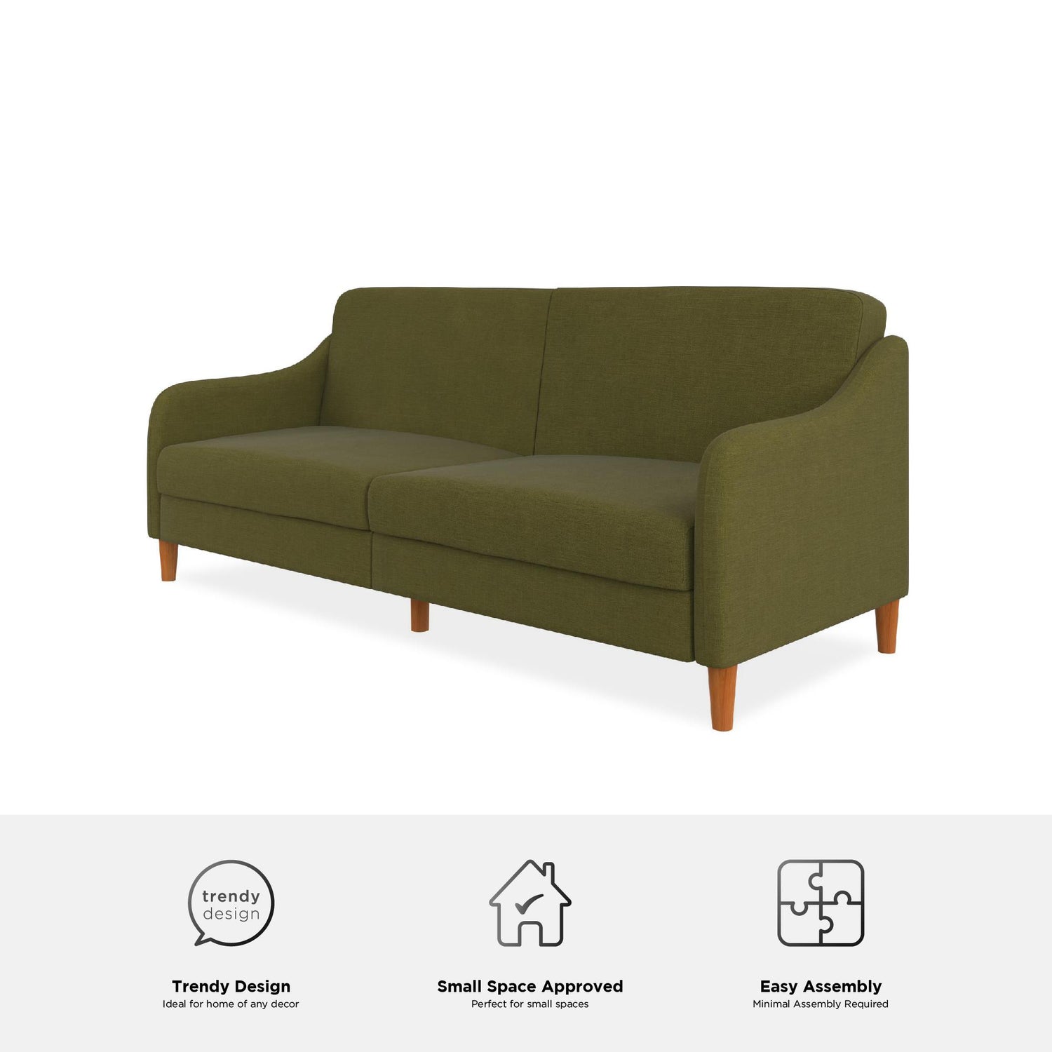 Atwater Living Jodi Coil Linen Futon Green The Brick