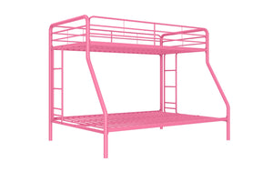 Dorel Home Atwater Living Cassia Twin Over Full Metal Bunk Bed - Pink
