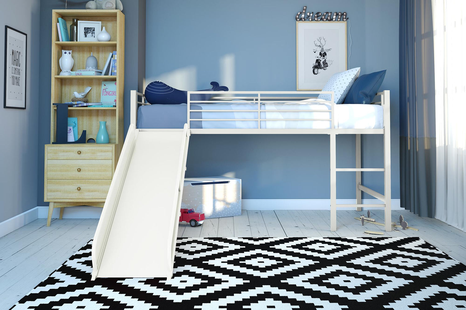 Doll loft bunk bed set with vanity and chair online